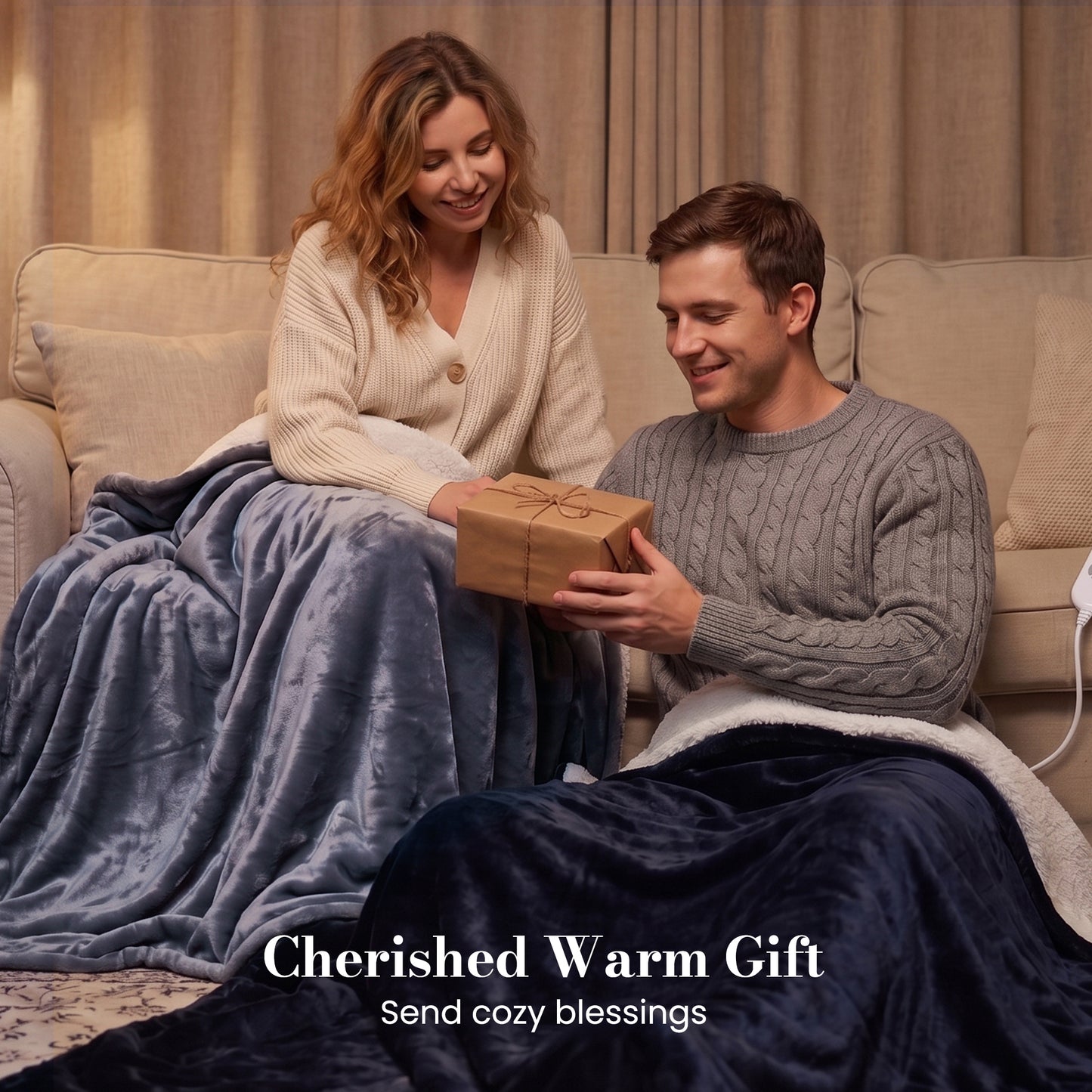 Calfancy Heated Blanket 84" x 90", Queen Size Electric Blanket with 6 Heat Levels, 10H Timer, ETL & FCC Certified, Fast Heating, OEKO-TEX Fabric, Gray