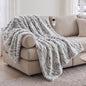 CalFancy Heated Throw Blanket 50" x 60", Faux Fur Electric Blanket with 6 Heat Levels, 1-4 Hour Timer, Overheat Protection, Machine Washable Cozy Blanket, Gray