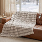 CalFancy Heated Blanket 50"x60", Luxury Faux Fur Electric Blanket with 6 Heat Levels, 1-4H Timer, ETL&FCC Certified, OEKO-TEX Fabric,Fast Heating, Machine Washable, Brown