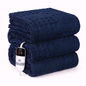 CalFancy Heated Blanket 50" x 72", XL Electric Throw Blanket with 6 Heat Levels, 1-4 Hour Auto-Off Timer, Waffle Taffeta & Sherpa, Machine Washable, Navy Blue