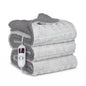 CalFancy Heated Throw Blanket 50" x 72", XL Faux Fur Electric Blanket with 6 Heat Settings 4H Timer ETL&FCC Certified Machine Washable for Couch Bed, Gray