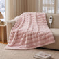 CalFancy Heated Blanket 50"x60", Luxury Faux Fur Electric Blanket with 6 Heat Levels, 1-4H Timer, ETL&FCC Certified, OEKO-TEX Fabric,Fast Heating, Machine Washable, Pink