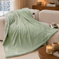CalFancy Heated Blanket 50"x72", Oversized Electric Blanket with Ultra Soft Taffeta & Sherpa, Waffle Texture Design, 6 Heat Levels, 4H Timer, ETL&FCC Certified, OEKO-TEX Fabric, Sage Green