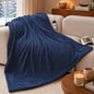 CalFancy Heated Blanket 50"x72", Oversized Electric Blanket with Ultra Soft Taffeta & Sherpa, Waffle Texture Design, 6 Heat Levels, 4H Timer, ETL&FCC Certified, OEKO-TEX Fabric, Navy Blue