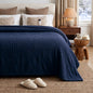 CalFancy Heated Blanket Full Size, 72" x 84" Electric Blanket with Ultra Soft Taffeta & Sherpa, Waffle Texture Design, 10 Heat Levels, 8H Timer, ETL&FCC Certified, Navy Blue